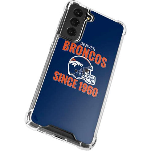NFL Denver Broncos Helmet Galaxy S22 Plus Clear Case