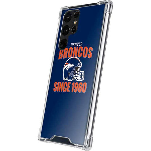 NFL Denver Broncos Helmet Galaxy S22 Ultra Clear Case