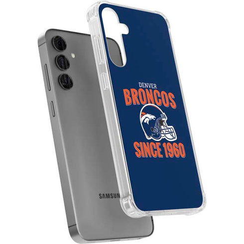 NFL Denver Broncos Helmet Galaxy S24 Plus Clear Case