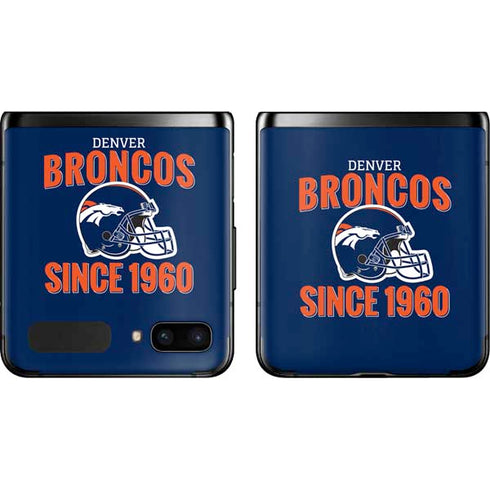 NFL Denver Broncos Helmet Galaxy Z Flip Skin