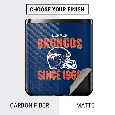 NFL Denver Broncos Helmet Galaxy Z Flip Skin