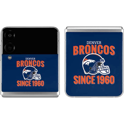 NFL Denver Broncos Helmet Galaxy Z Flip4 5G Skin