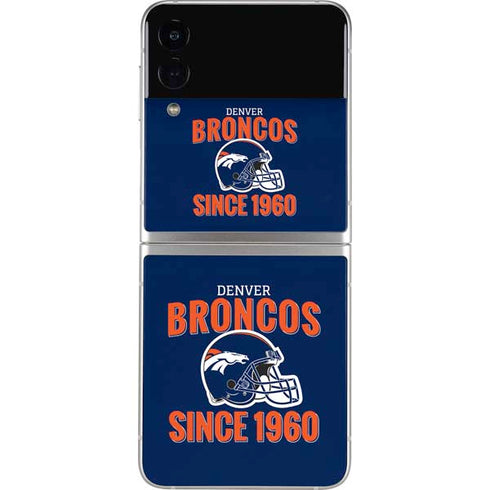 NFL Denver Broncos Helmet Galaxy Z Flip4 5G Skin
