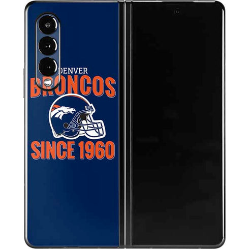 NFL Denver Broncos Helmet Galaxy Z Fold3 5G Skin