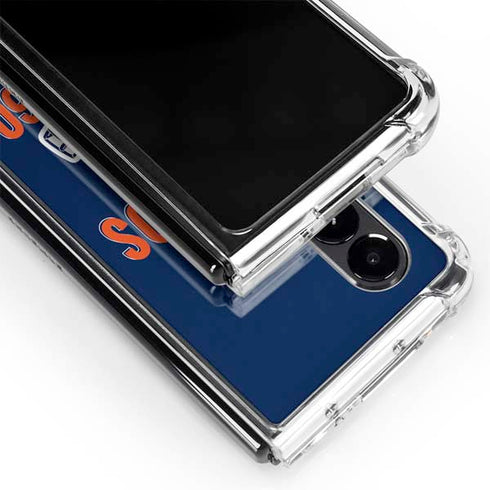 NFL Denver Broncos Helmet Galaxy Z Fold4 5G Clear Case