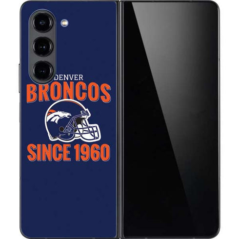 NFL Denver Broncos Helmet Galaxy Z Fold5 5G Skin