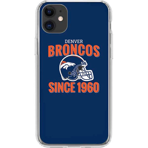 NFL Denver Broncos Helmet iPhone 11 Clear Case