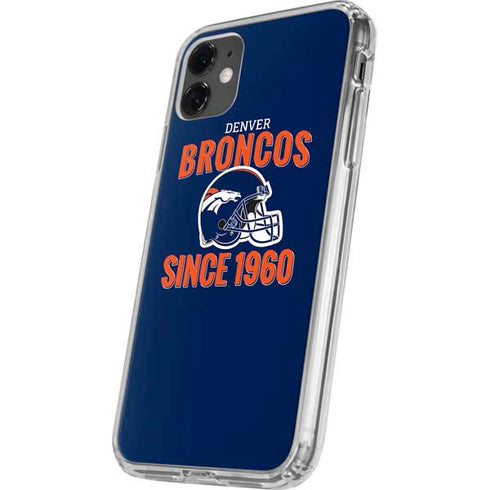 NFL Denver Broncos Helmet iPhone 11 Clear Case