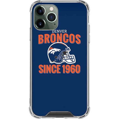 NFL Denver Broncos Helmet iPhone 11 Pro Max Clear Case