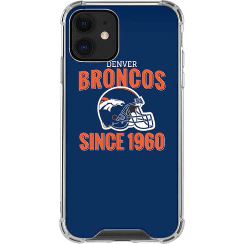 NFL Denver Broncos Helmet iPhone 12 Mini Clear Case