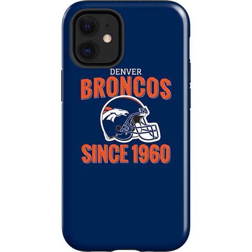 NFL Denver Broncos Helmet iPhone 12 Mini Impact Case