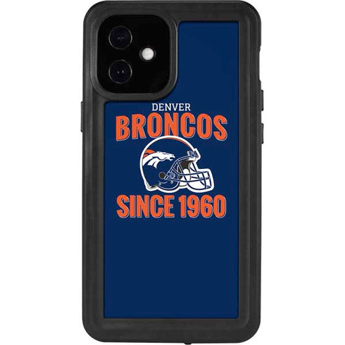 NFL Denver Broncos Helmet iPhone 12 Mini Waterproof Case
