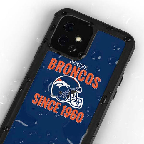NFL Denver Broncos Helmet iPhone 12 Mini Waterproof Case