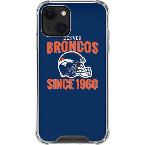 NFL Denver Broncos Helmet iPhone 13 Mini Clear Case