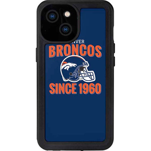 NFL Denver Broncos Helmet iPhone 13 Mini Waterproof Case