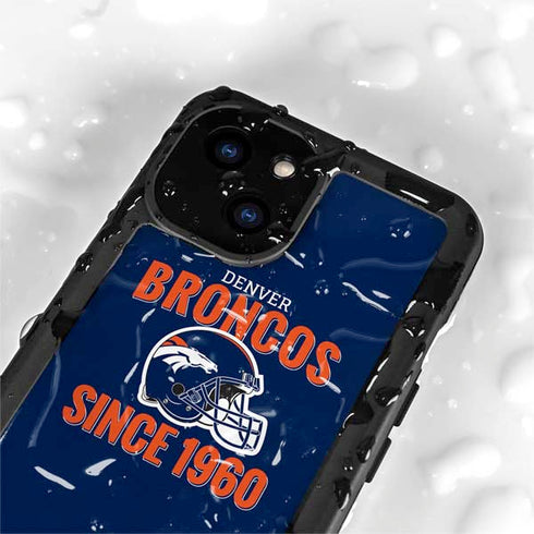 NFL Denver Broncos Helmet iPhone 13 Mini Waterproof Case