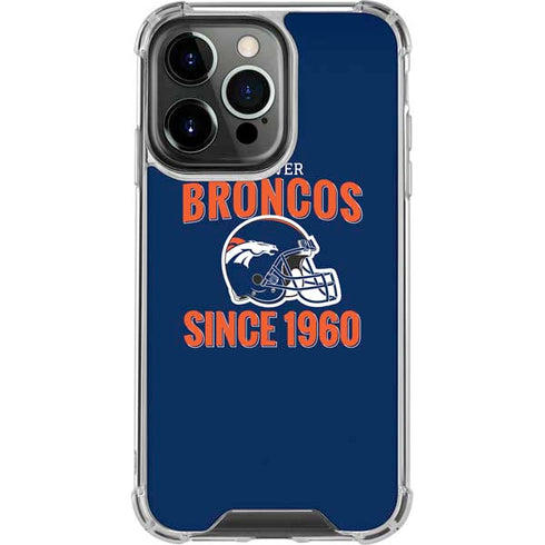 NFL Denver Broncos Helmet iPhone 13 Pro Clear Case