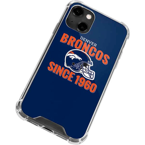 NFL Denver Broncos Helmet iPhone 14 Clear Case
