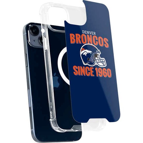 NFL Denver Broncos Helmet iPhone 15 Plus MagSafe Case