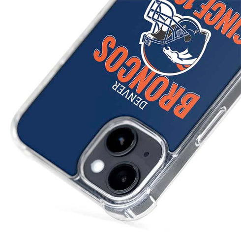 NFL Denver Broncos Helmet iPhone 15 Plus MagSafe Case
