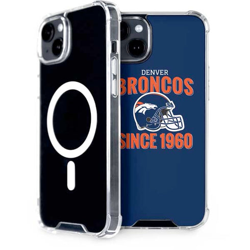 NFL Denver Broncos Helmet iPhone 15 Plus MagSafe Case