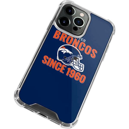 NFL Denver Broncos Helmet iPhone 15 Pro Max Clear Case