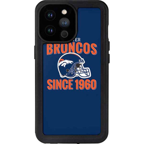 NFL Denver Broncos Helmet iPhone 14 Pro Max Waterproof Case