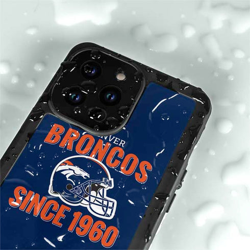 NFL Denver Broncos Helmet iPhone 14 Pro Max Waterproof Case