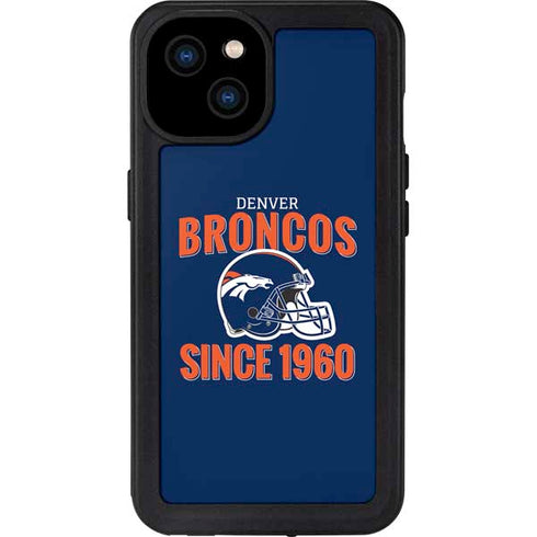 NFL Denver Broncos Helmet iPhone 15 Plus Waterproof Case