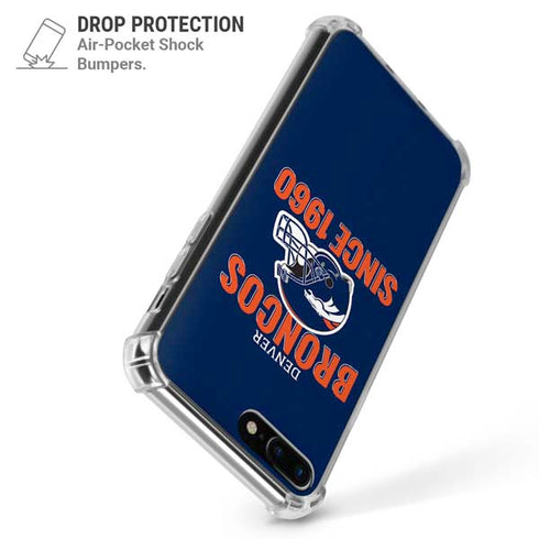 NFL Denver Broncos Helmet iPhone 7/8 Plus Clear Case