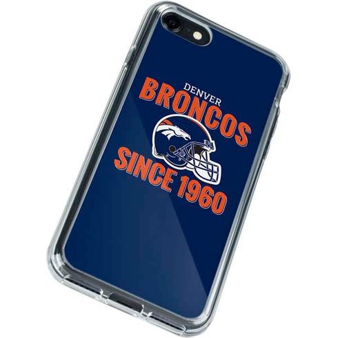 NFL Denver Broncos Helmet iPhone SE (2nd & 3rd Gen) Clear Case
