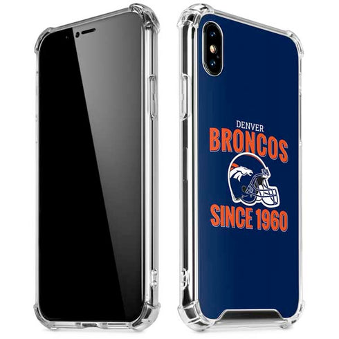 NFL Denver Broncos Helmet iPhone XS Max Clear Case