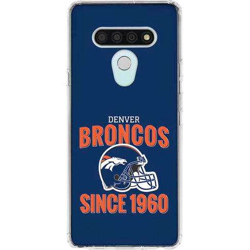 NFL Denver Broncos Helmet LG Stylo 6 Clear Case