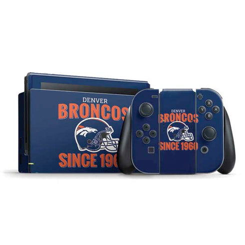 NFL Denver Broncos Helmet Nintendo Switch Bundle Skin