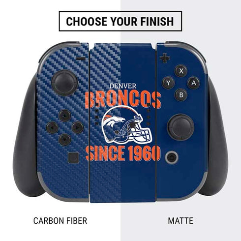 NFL Denver Broncos Helmet Nintendo Switch Bundle Skin