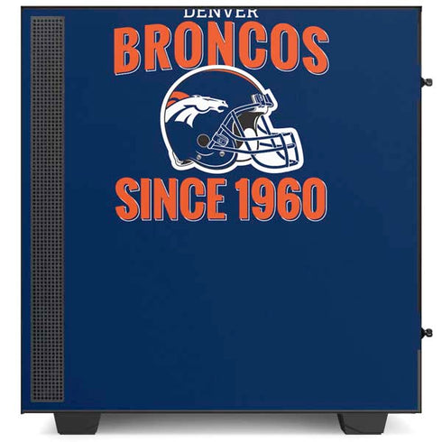 NFL Denver Broncos Helmet NZXT H510 Compact ATX Mid-Tower Case Skin