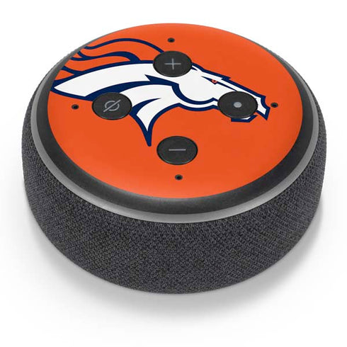 NFL Denver Broncos Large Logo Amazon Echo Dot Skin