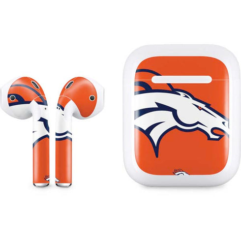 NFL Denver Broncos Large Logo Apple AirPods Skin