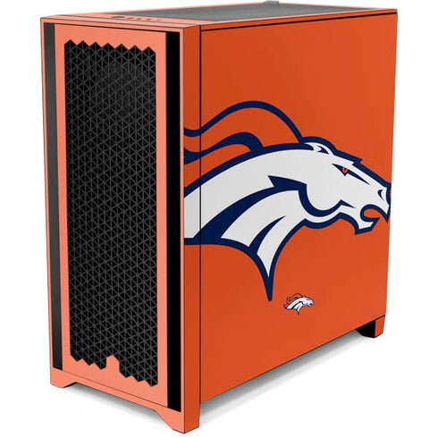 NFL Denver Broncos Large Logo Corsair 4000D Tempered Glass Mid-Tower ATX Case Skin