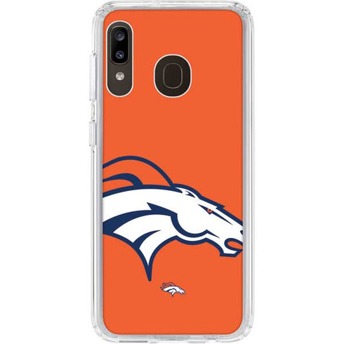 NFL Denver Broncos Large Logo Galaxy A20 Clear Case