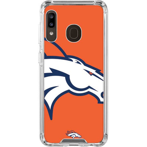 NFL Denver Broncos Large Logo Galaxy A30 Clear Case