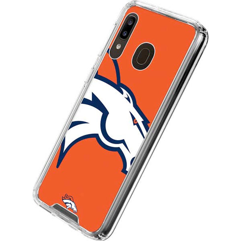 NFL Denver Broncos Large Logo Galaxy A30 Clear Case