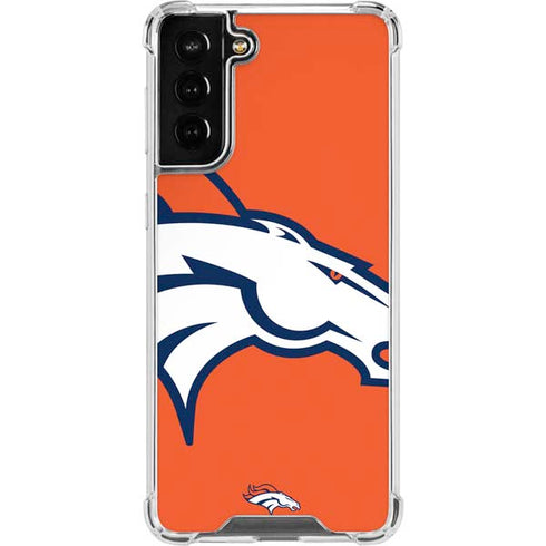 NFL Denver Broncos Large Logo Galaxy S21 FE Clear Case