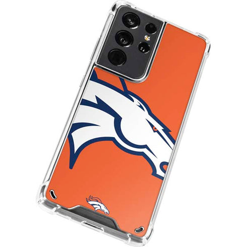 NFL Denver Broncos Large Logo Galaxy S21 Ultra 5G Clear Case