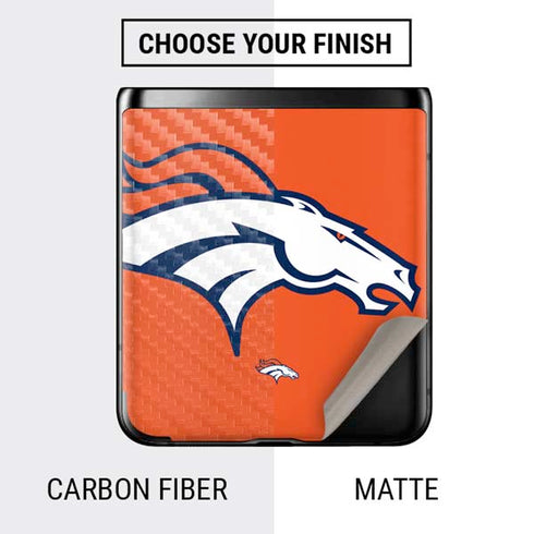 NFL Denver Broncos Large Logo Galaxy Z Flip Skin