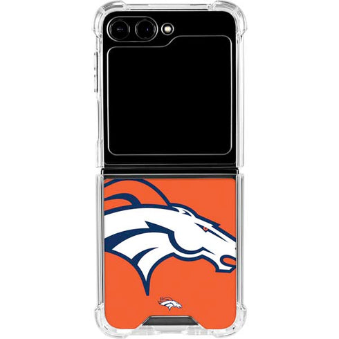 NFL Denver Broncos Large Logo Galaxy Z Flip5 5G Clear Case