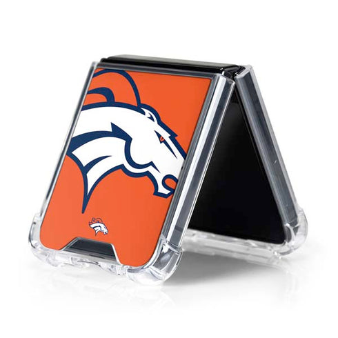 NFL Denver Broncos Large Logo Galaxy Z Flip5 5G Clear Case
