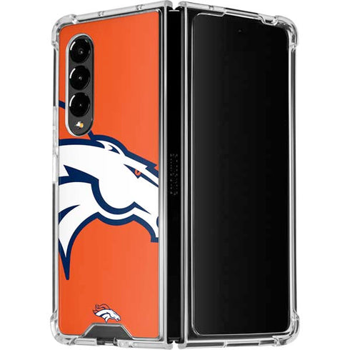 NFL Denver Broncos Large Logo Galaxy Z Fold4 5G Clear Case