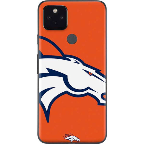 NFL Denver Broncos Large Logo Google Pixel 5a Skin