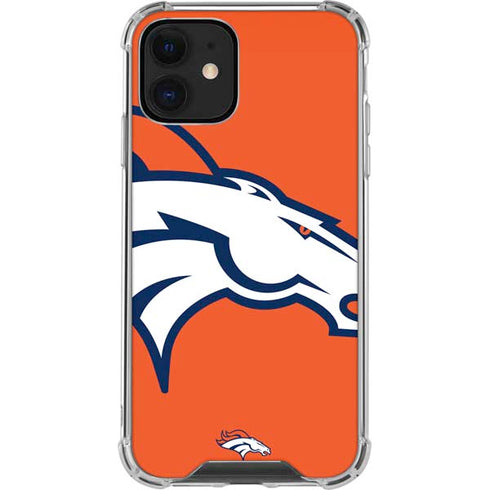 NFL Denver Broncos Large Logo iPhone 12 Mini Clear Case